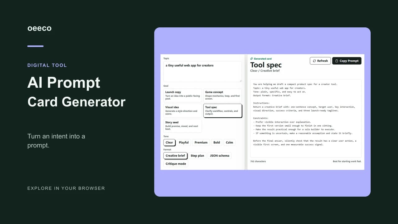 AI Prompt Card Generator